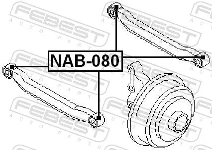 FEBEST Mounting, control/trailing arm (NAB-080)