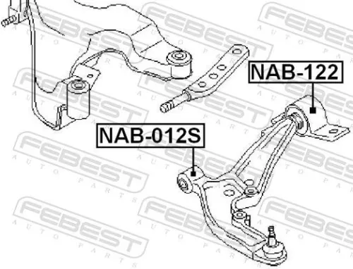 FEBEST Mounting, control/trailing arm (NAB-122)