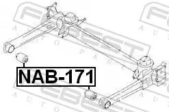 FEBEST Bushing, axle beam (NAB-171)