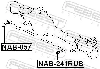 FEBEST Mounting, control/trailing arm (NAB-241RUB)