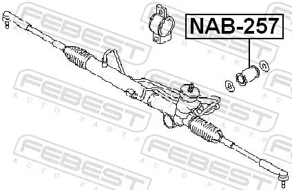 FEBEST Mounting, steering gear (NAB-257)