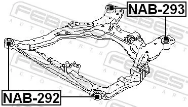 FEBEST Bushing, axle beam (NAB-293)