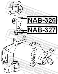 FEBEST Mounting, control/trailing arm (NAB-326)