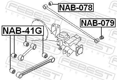 FEBEST Mounting, control/trailing arm (NAB-41G)