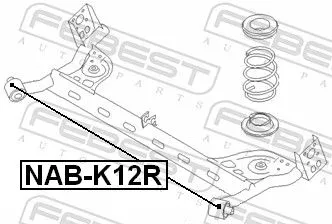 FEBEST Bushing, axle beam (NAB-K12R)