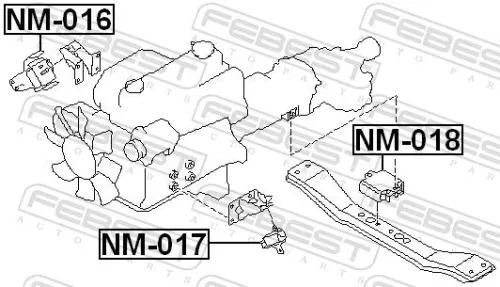 FEBEST Mounting, engine (NM-018)