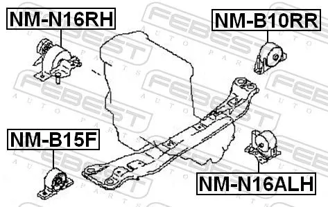 FEBEST Mounting, engine (NM-B10RR)
