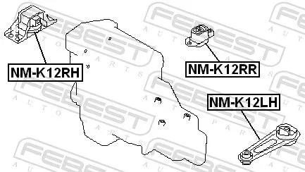 FEBEST Mounting, engine (NM-K12RH)