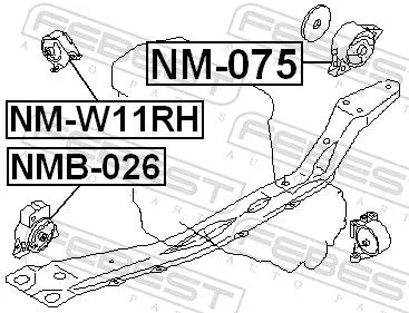 FEBEST Mounting, engine (NMB-026)