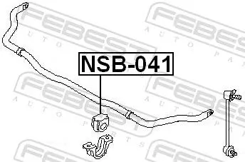 FEBEST Mounting, stabiliser bar (NSB-041)