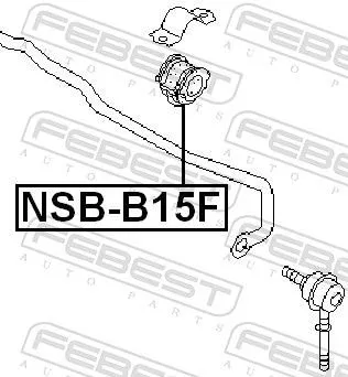 FEBEST Mounting, stabiliser bar (NSB-B15F)