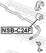 FEBEST Mounting, stabiliser bar (NSB-C24F)
