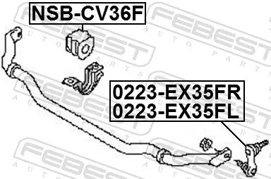 FEBEST Mounting, stabiliser bar (NSB-CV36F)