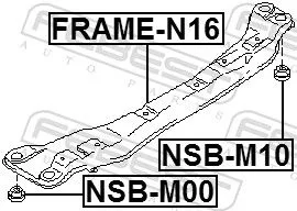 FEBEST Bushing, axle beam (NSB-M00)