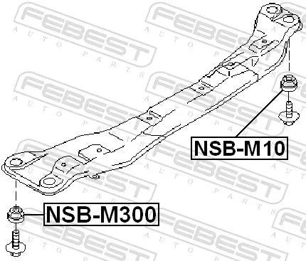 FEBEST Bushing, axle beam (NSB-M300)