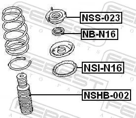 FEBEST Suspension Strut Support Mount (NSS-023)