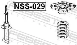 FEBEST Suspension Strut Support Mount (NSS-029)