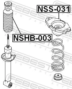 FEBEST Suspension Strut Support Mount (NSS-031)