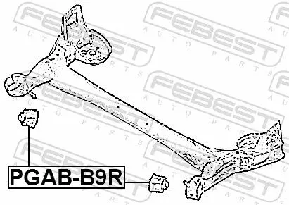 FEBEST Bushing, axle beam (PGAB-B9R)