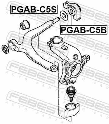 FEBEST Mounting, control/trailing arm (PGAB-C5S)