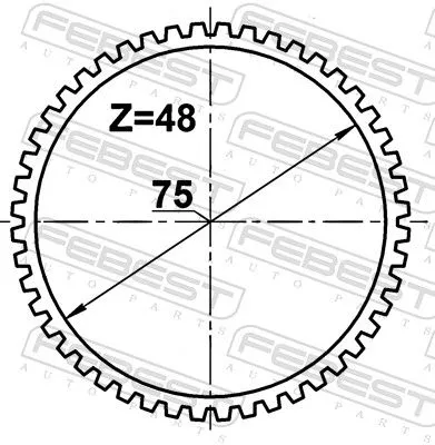 FEBEST Sensor Ring, ABS (RABS-DUSTA48)