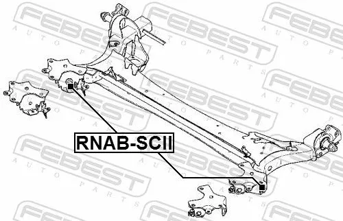 FEBEST Bushing, axle beam (RNAB-SCII)