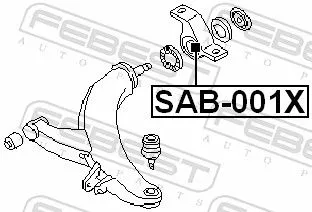 FEBEST Mounting, control/trailing arm (SAB-001X)