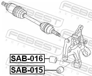 FEBEST Mounting, control/trailing arm (SAB-016)