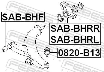 FEBEST Mounting, control/trailing arm (SAB-BHRR)