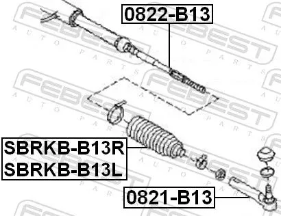 FEBEST Bellow, steering (SBRKB-B13R)