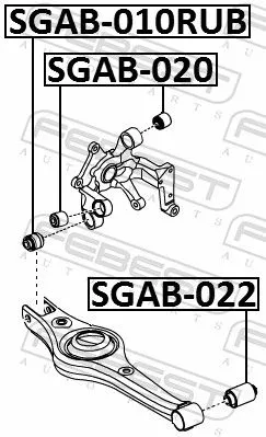 FEBEST Mounting, control/trailing arm (SGAB-022)