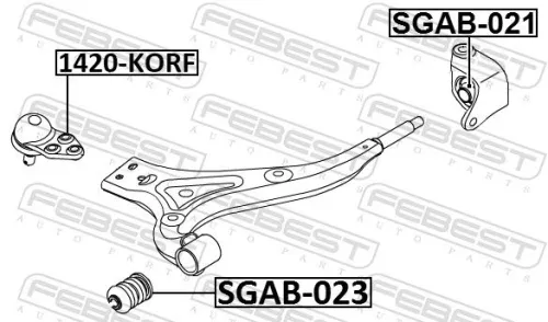 FEBEST Mounting, control/trailing arm (SGAB-023)