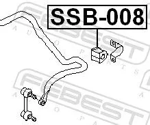 FEBEST Mounting, stabiliser bar (SSB-008)