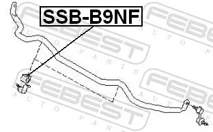 FEBEST Mounting, stabiliser bar (SSB-B9NF)