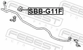 FEBEST Mounting, stabiliser bar (SSB-G11F)
