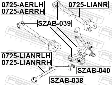 FEBEST Mounting, control/trailing arm (SZAB-040)