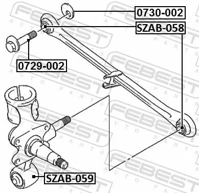 FEBEST Mounting, control/trailing arm (SZAB-058)