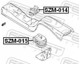 FEBEST Mounting, engine (SZM-014)