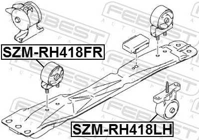 FEBEST Mounting, engine (SZM-RH418LH)