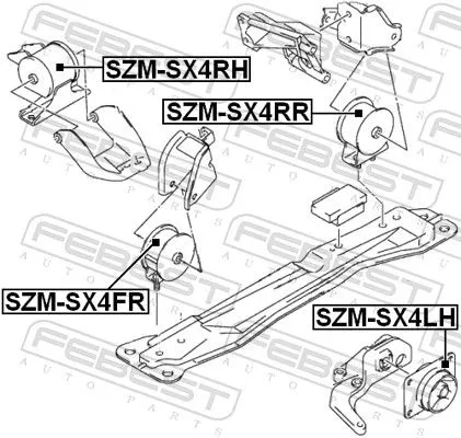 FEBEST Mounting, engine (SZM-SX4RH)