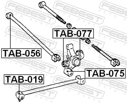 FEBEST Mounting, control/trailing arm (TAB-019)
