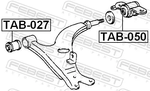 FEBEST Mounting, control/trailing arm (TAB-027)