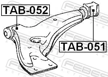 FEBEST Mounting, control/trailing arm (TAB-051)