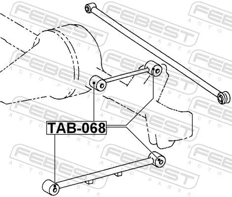 FEBEST Mounting, control/trailing arm (TAB-068)