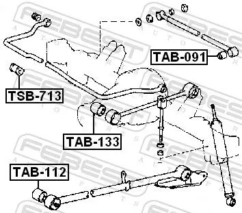 FEBEST Mounting, control/trailing arm (TAB-133)