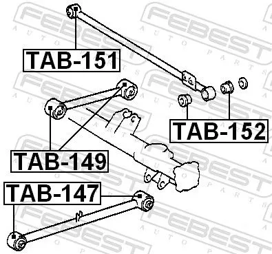 FEBEST Mounting, control/trailing arm (TAB-151)