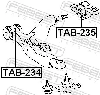 FEBEST Mounting, control/trailing arm (TAB-235)