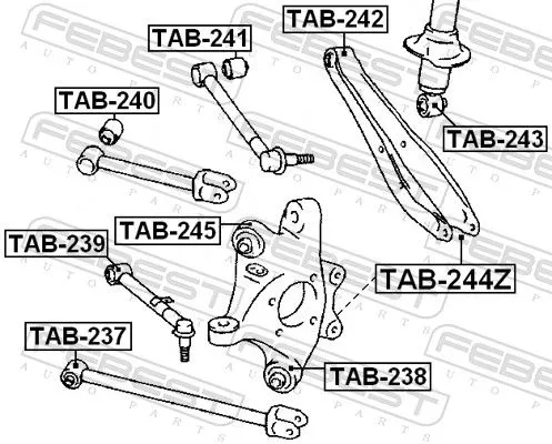 FEBEST Mounting, control/trailing arm (TAB-238)