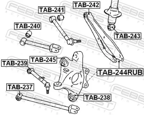 FEBEST Mounting, control/trailing arm (TAB-244RUB)