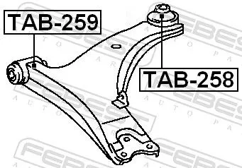 FEBEST Mounting, control/trailing arm (TAB-259)